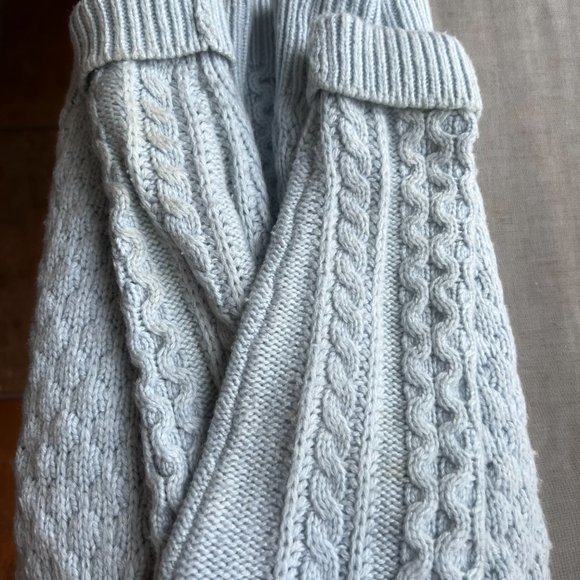 J. Crew Popcorn Cable-Knit Baby Blue Sweater - Picture 5 of 5